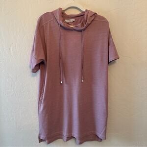 KEREN HART | Womens NEW Soft Rose Hoodie Dress Size XL Pockets Casual Lounge